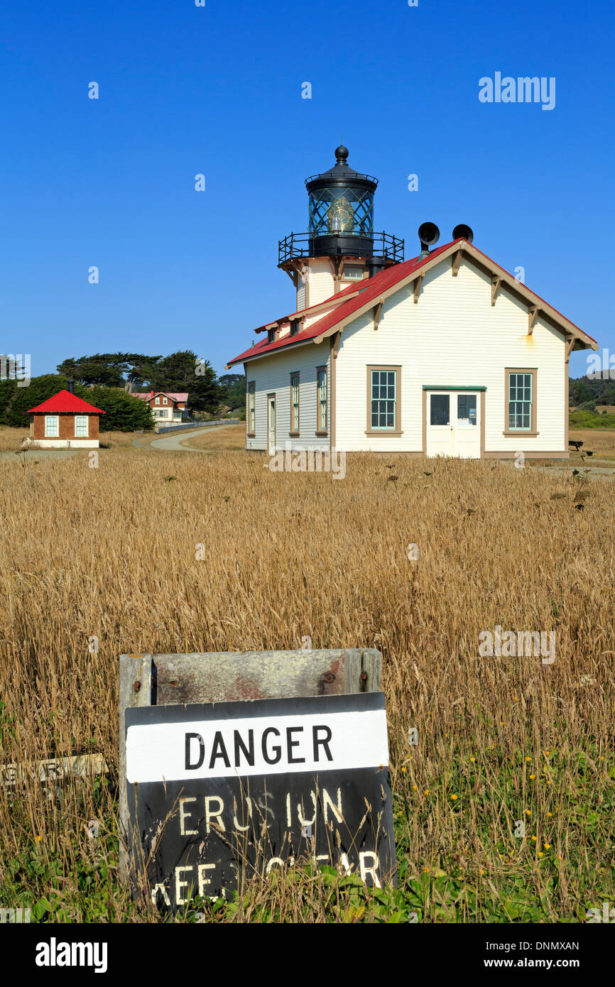 Point Cabrillo Lighthouse,Mendocino County,California,USA Stock Photo