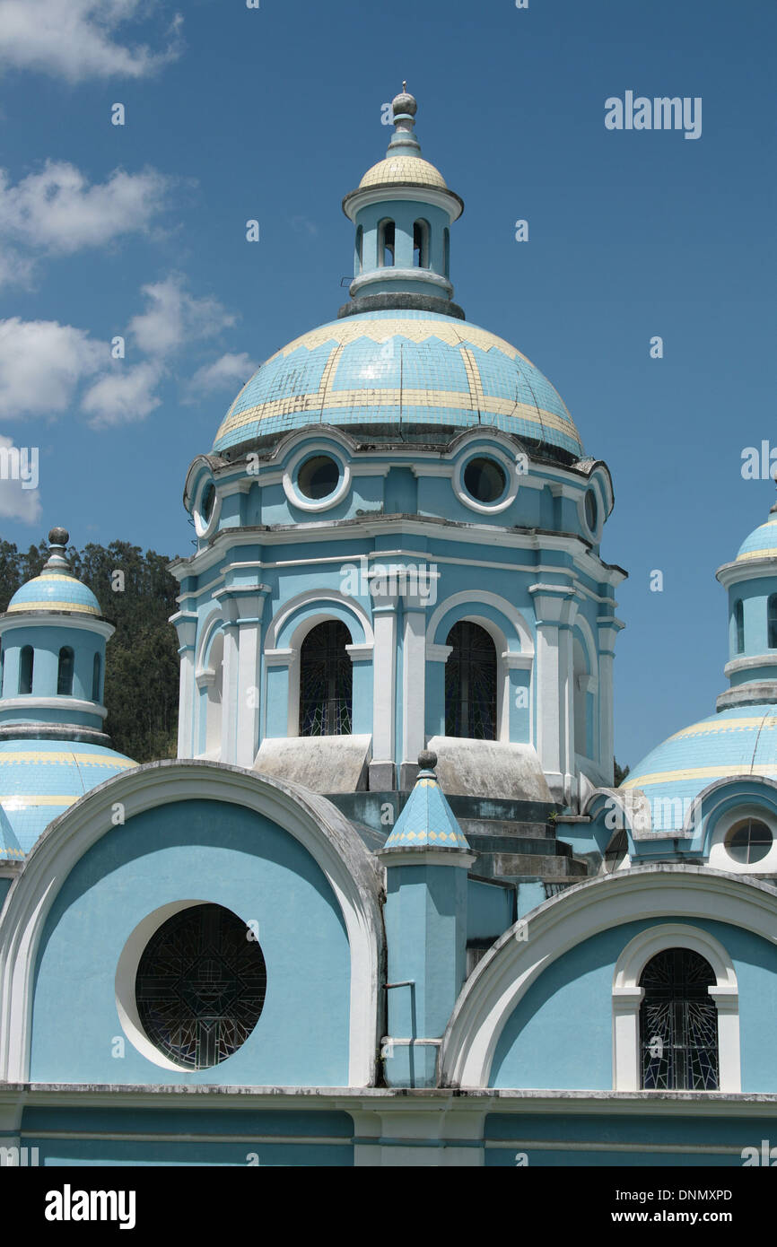 The Catholic Cathedral in Banos, Ecuador Stock Photo