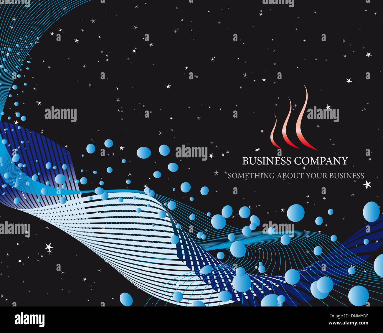 Abstract vector business background on sea theme Stock Vector