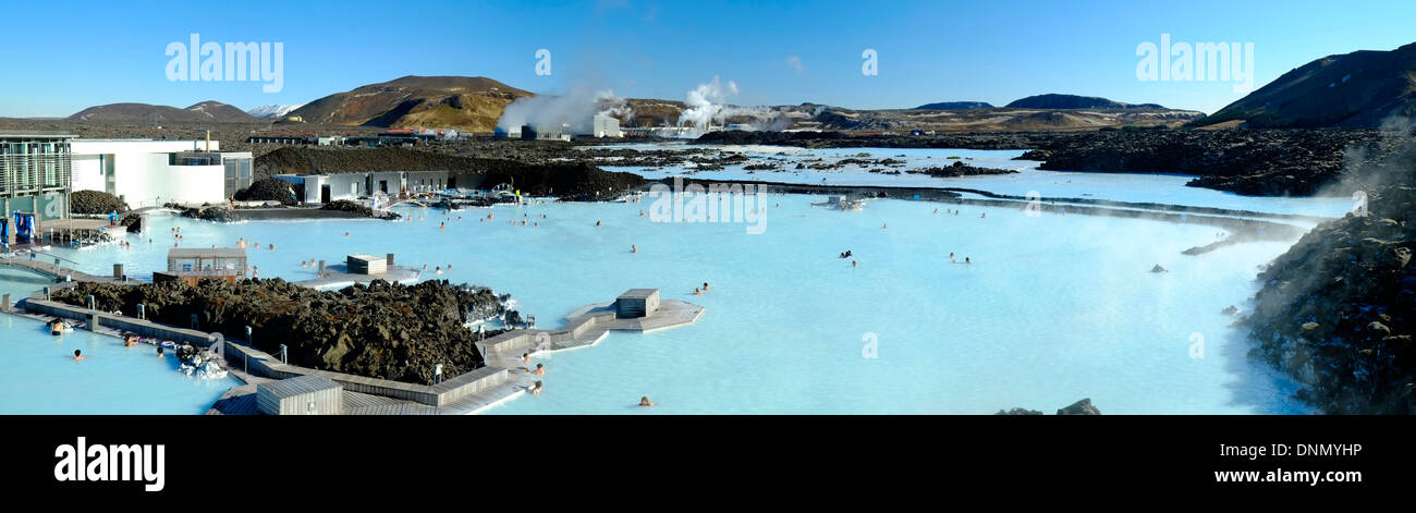 Geothermal Spa, Reykjavik, Iceland, Polar Region Stock Photo