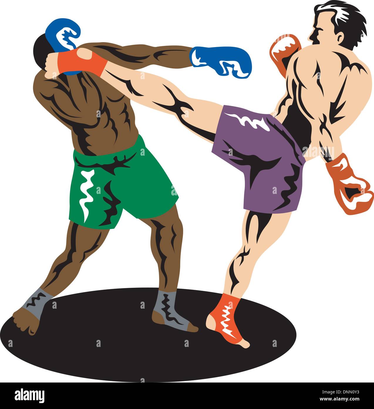 Kickboxing vector vectors hi-res stock photography and images - Alamy