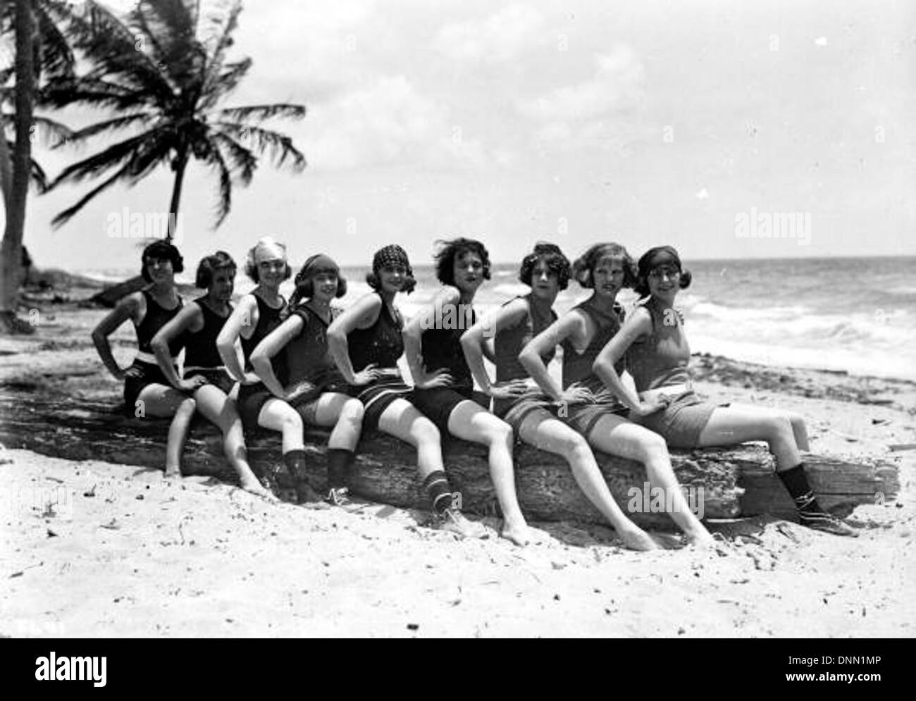 Young women at Miami Beach, Florida Stock Photo