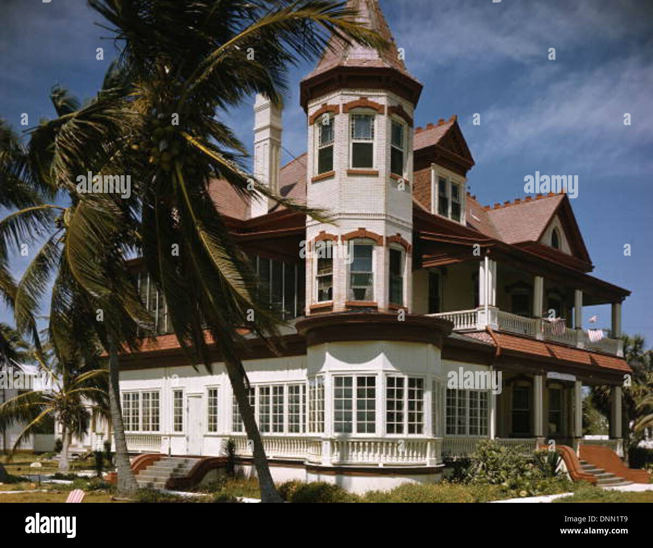 'Southernmost House' located at 1400 Duval Street in Key West, Florida Stock Photo