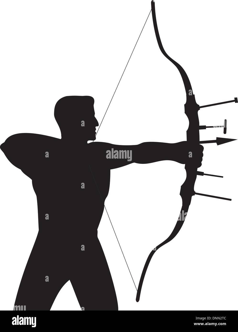 Illustration of archer shooting arrow Stock Vector Image & Art Alamy