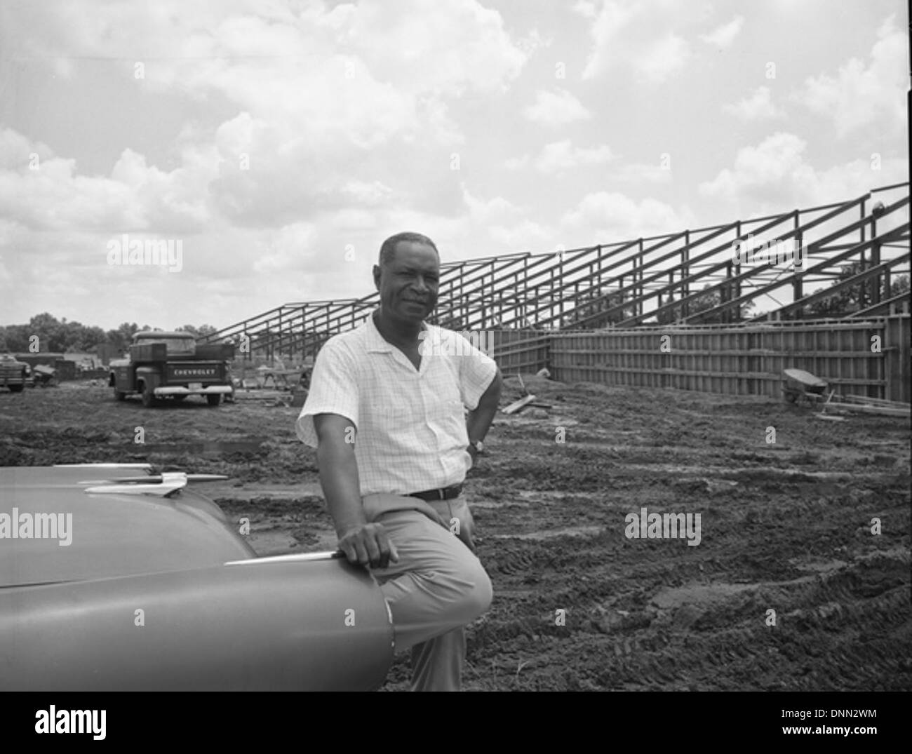 Jake Gaither at the new FAMU footbal stadium under construction in Tallahassee, Florida Stock Photo