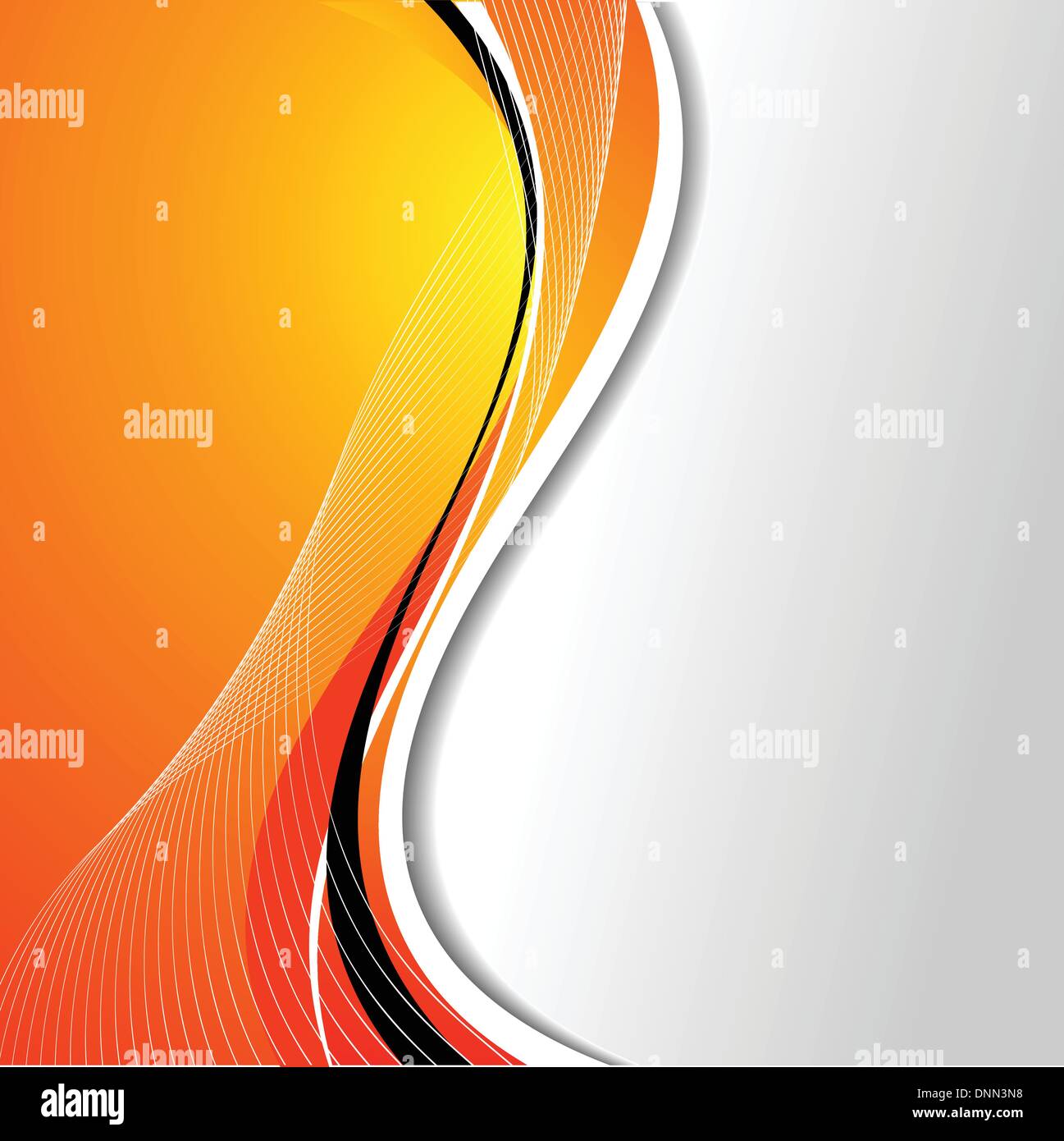 Abstract background with flowing lines in orange tones Stock Vector ...
