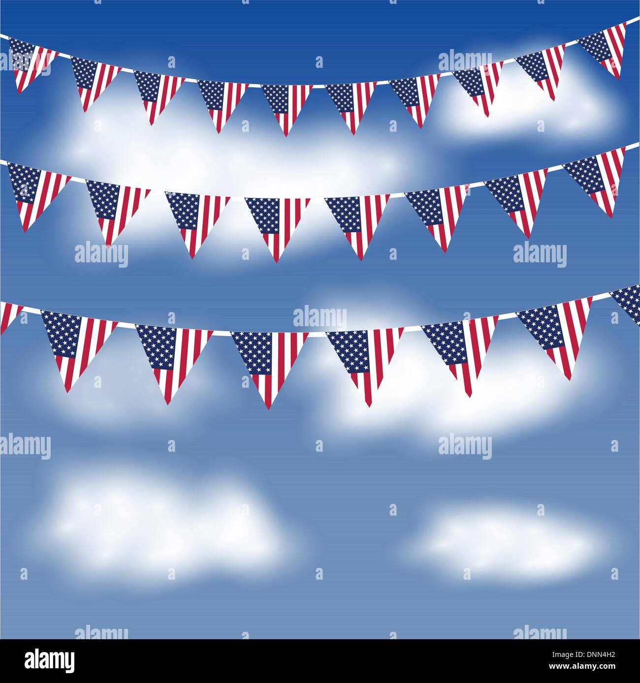 American flag sky background Stock Vector Images - Alamy