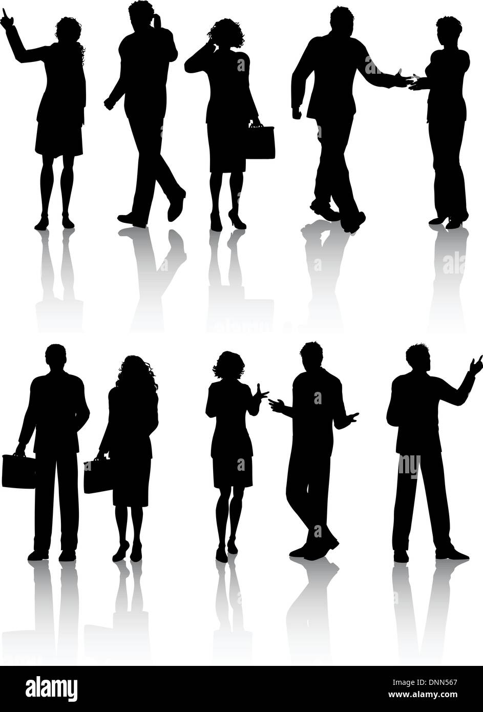 Silhouettes of business people Stock Vector Image & Art - Alamy