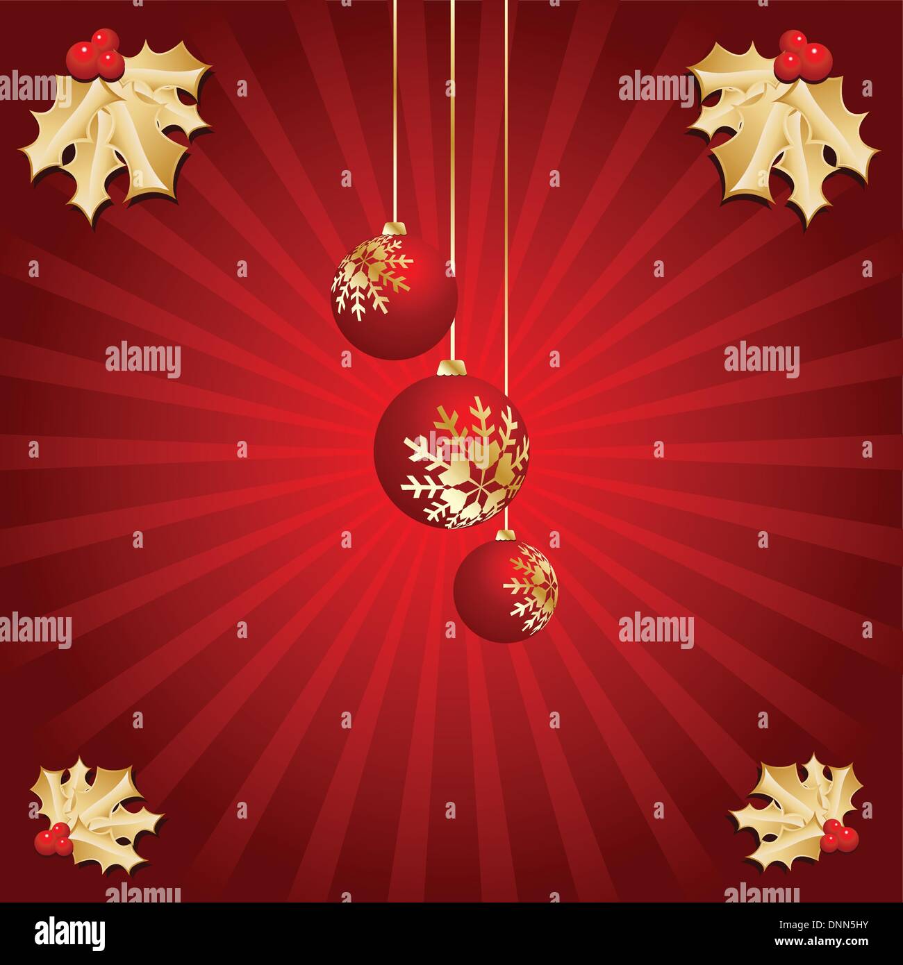 Christmas background with holly Stock Vector Image & Art - Alamy