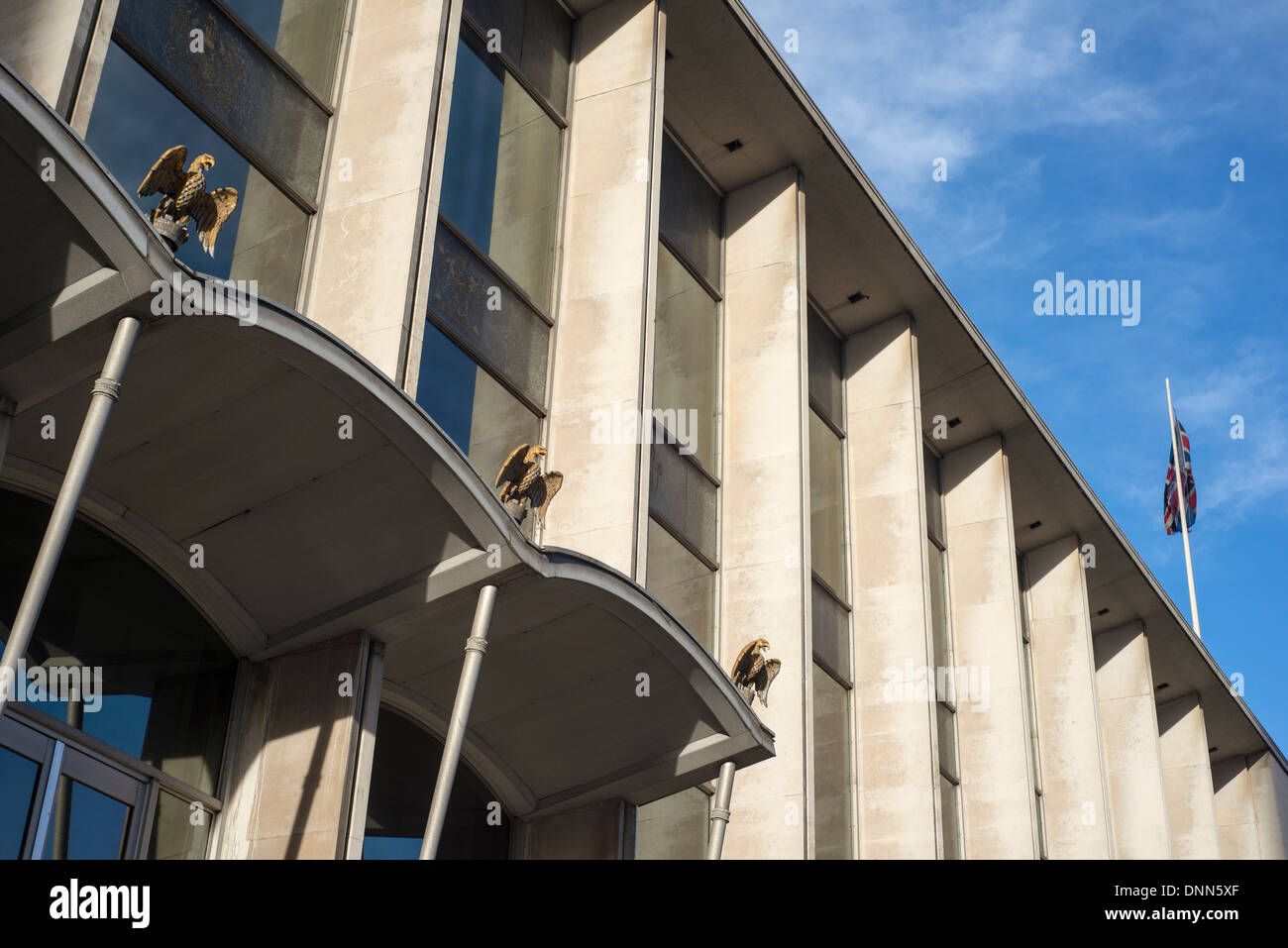 Exterior of Manchester Crown Court, Crown Square, Manchester, UK Stock