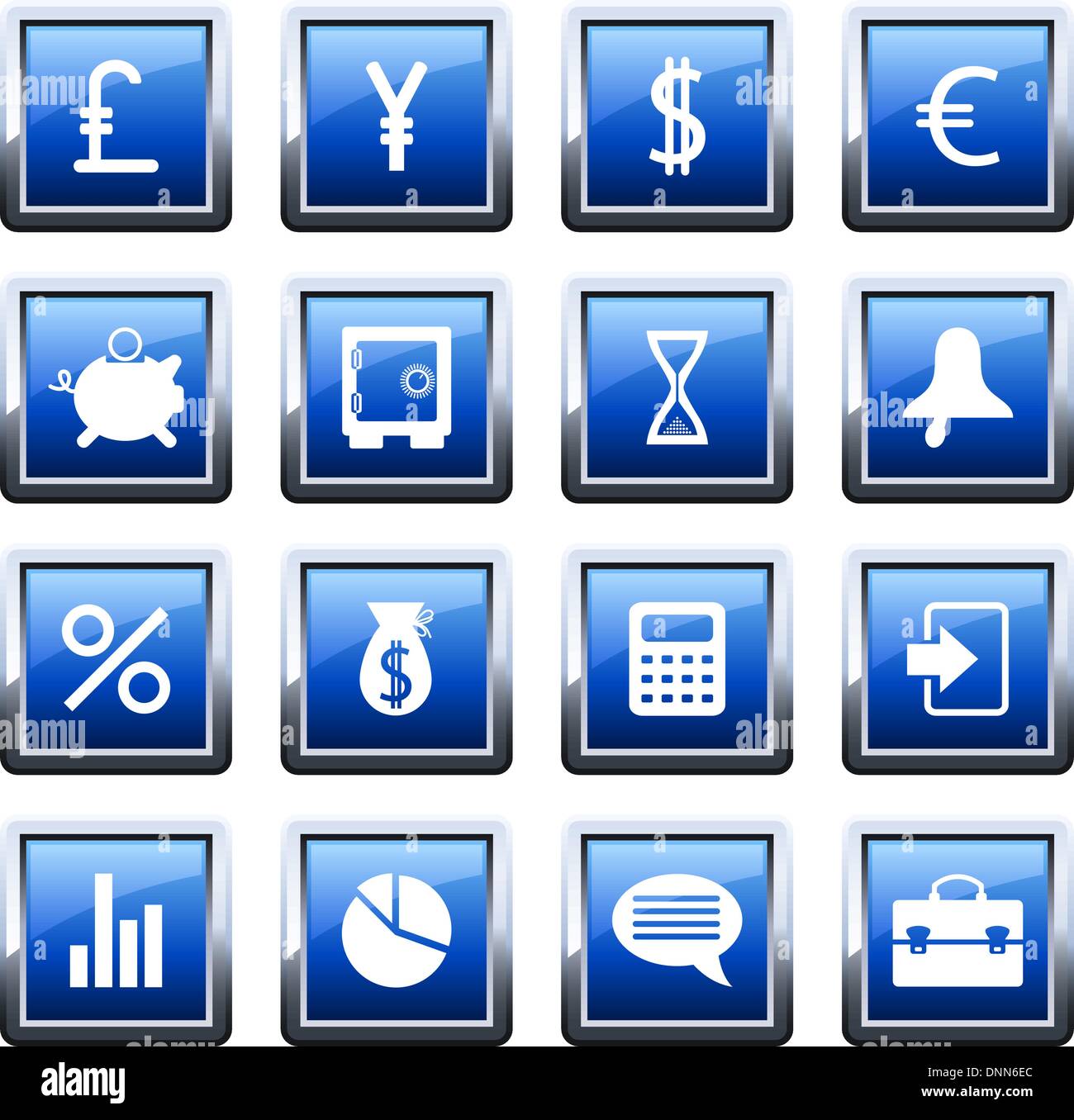 Big collection of financial icons for using in web design Stock Vector ...