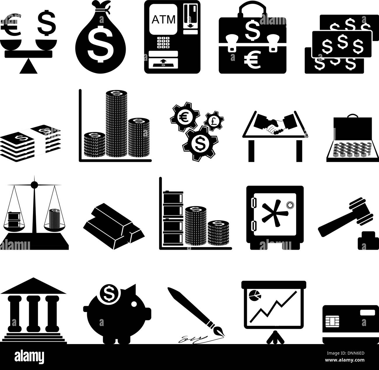 Financial icon set. Twenty items. Vector illustration Stock Vector ...