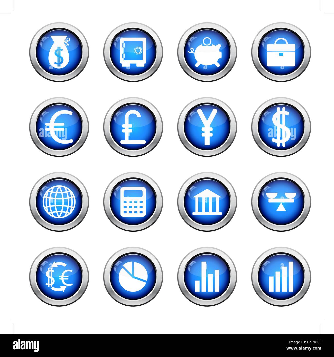 Big collection of financial icons for using in web design Stock Vector ...