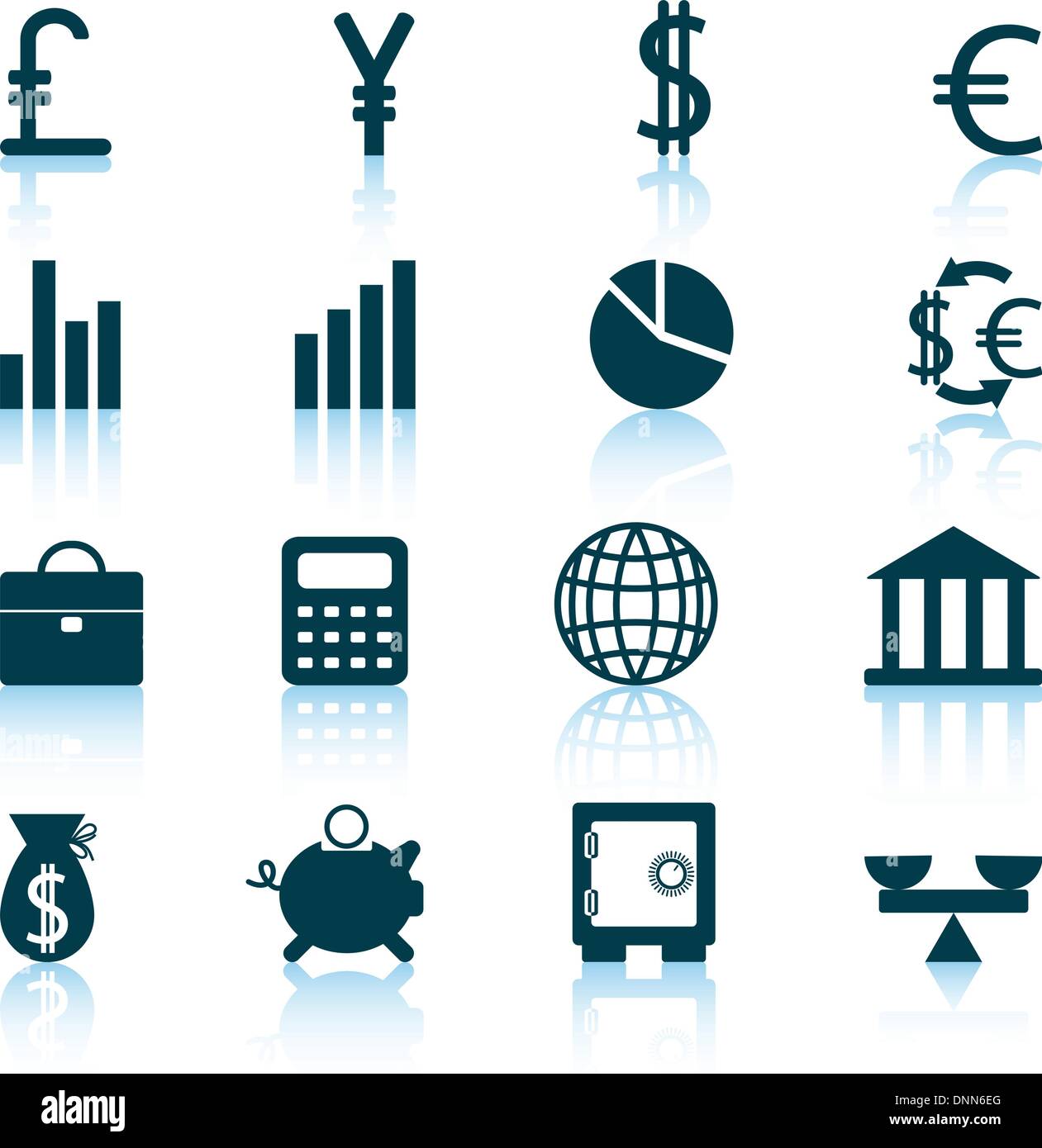 Big collection of financial icons for using in web design Stock Vector ...