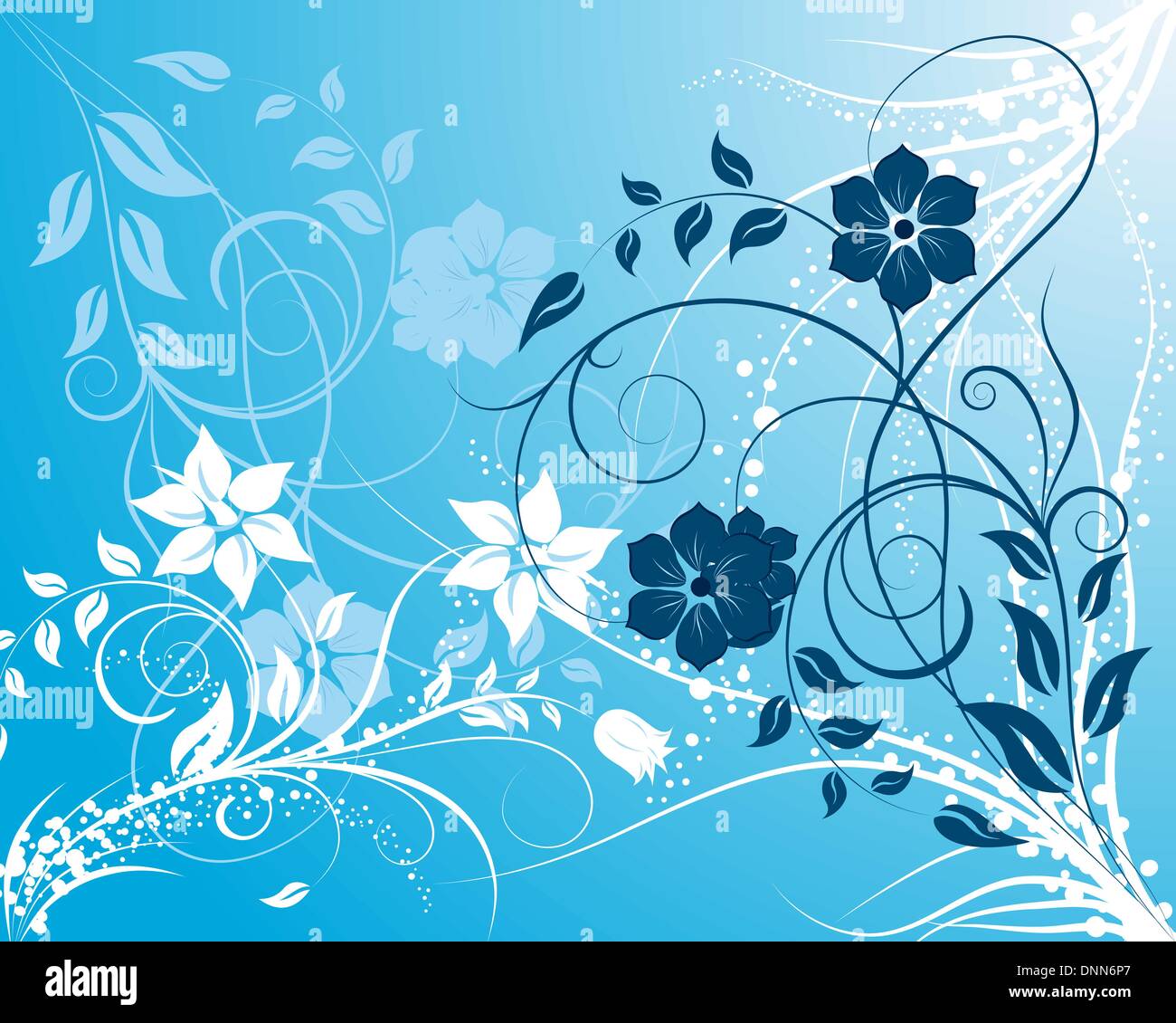 Blue and white floral background ornate for design use Stock Vector ...