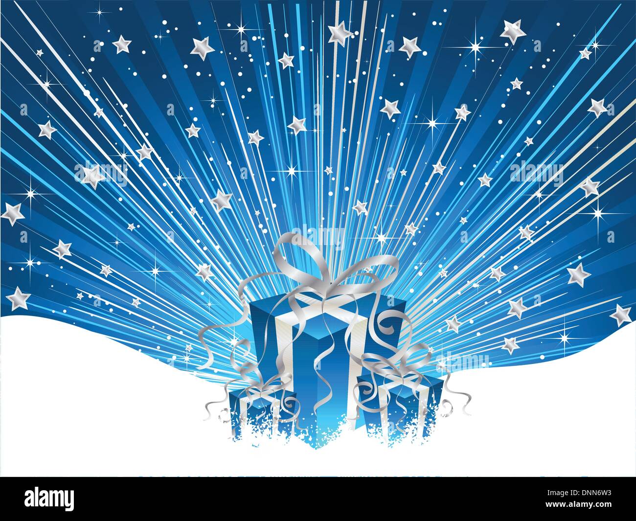 Christmas present on a starry background Stock Vector Image & Art - Alamy