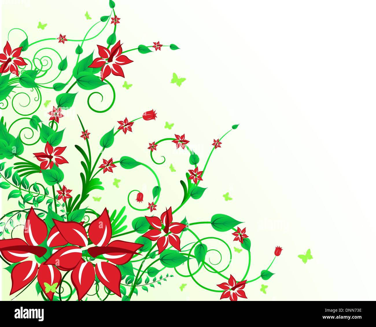 Green floral vector background for design use Stock Vector Image & Art ...