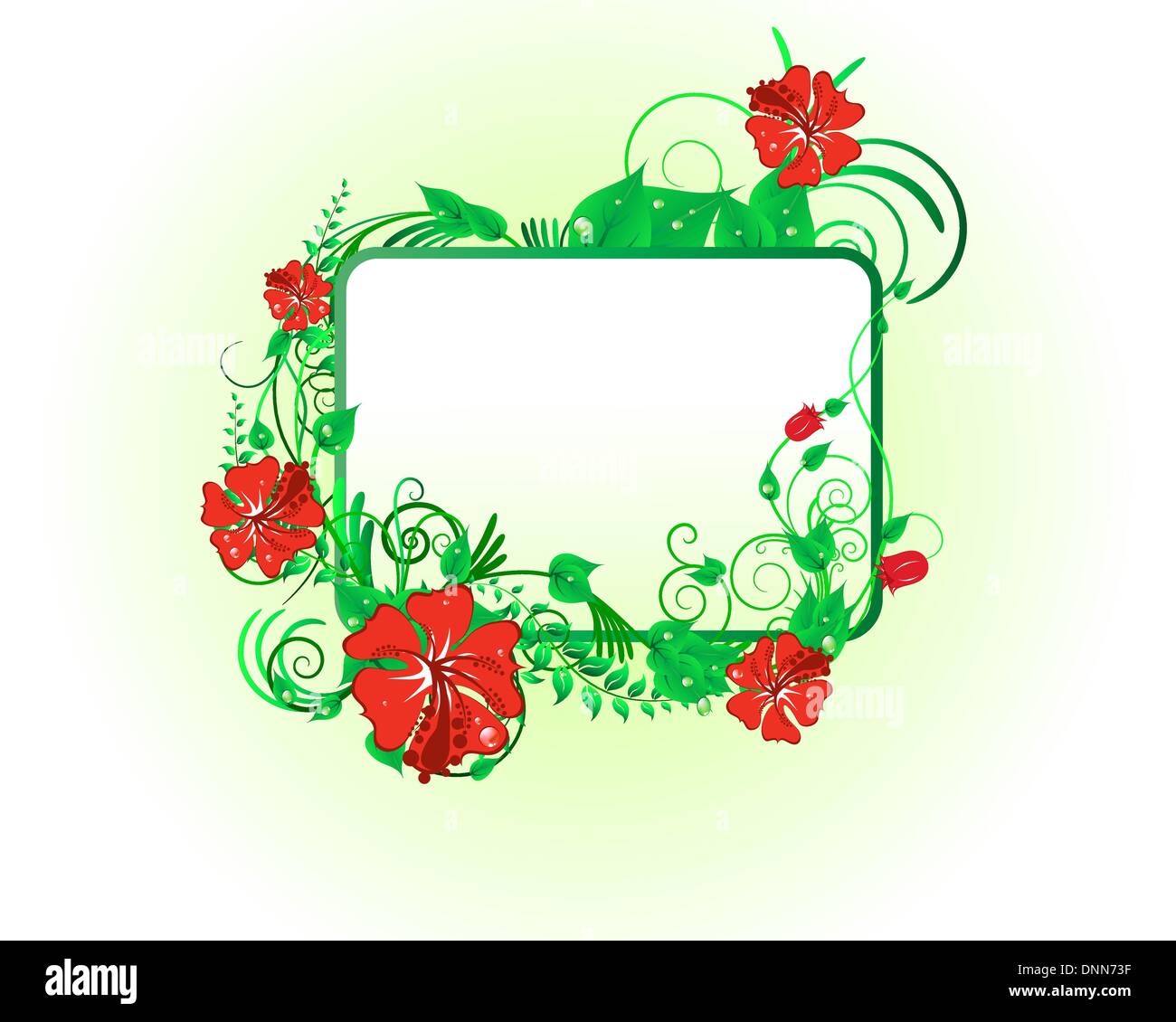 Green floral vector background for design use Stock Vector Image & Art ...