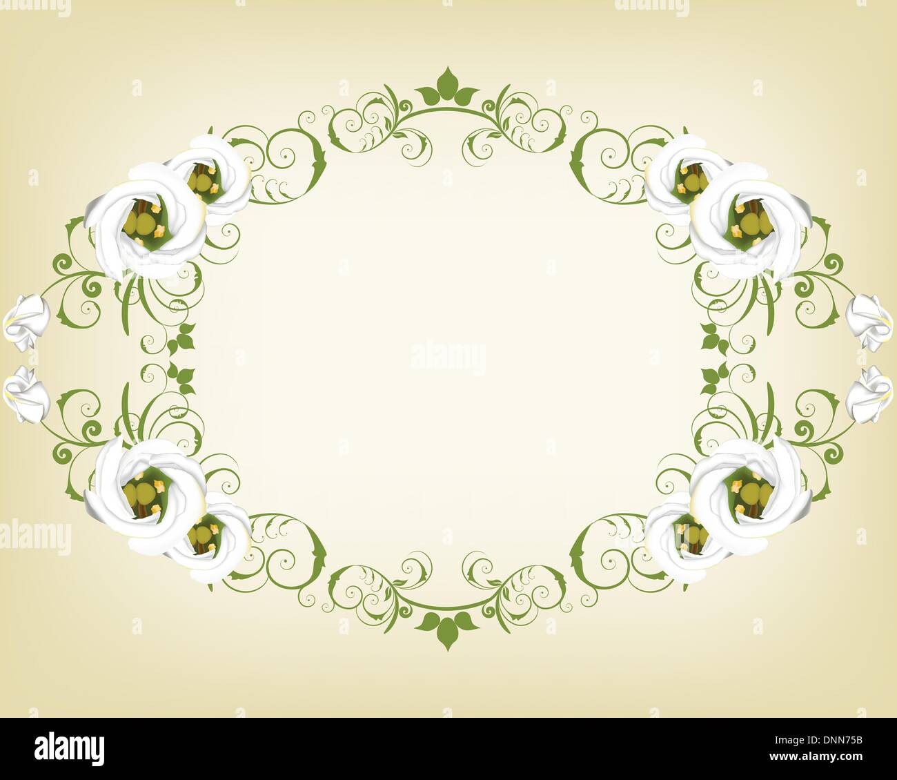 Vintage floral frame with flowers. EPS 8 vector illustration Stock ...