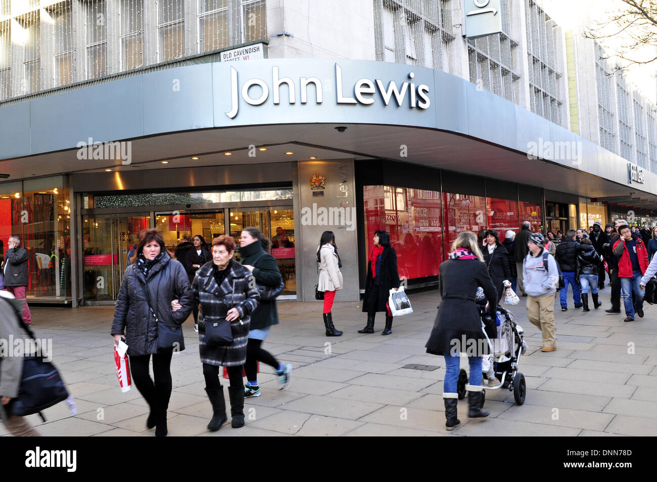 A general view of John Lewis on Oxford Street, London Stock Photo