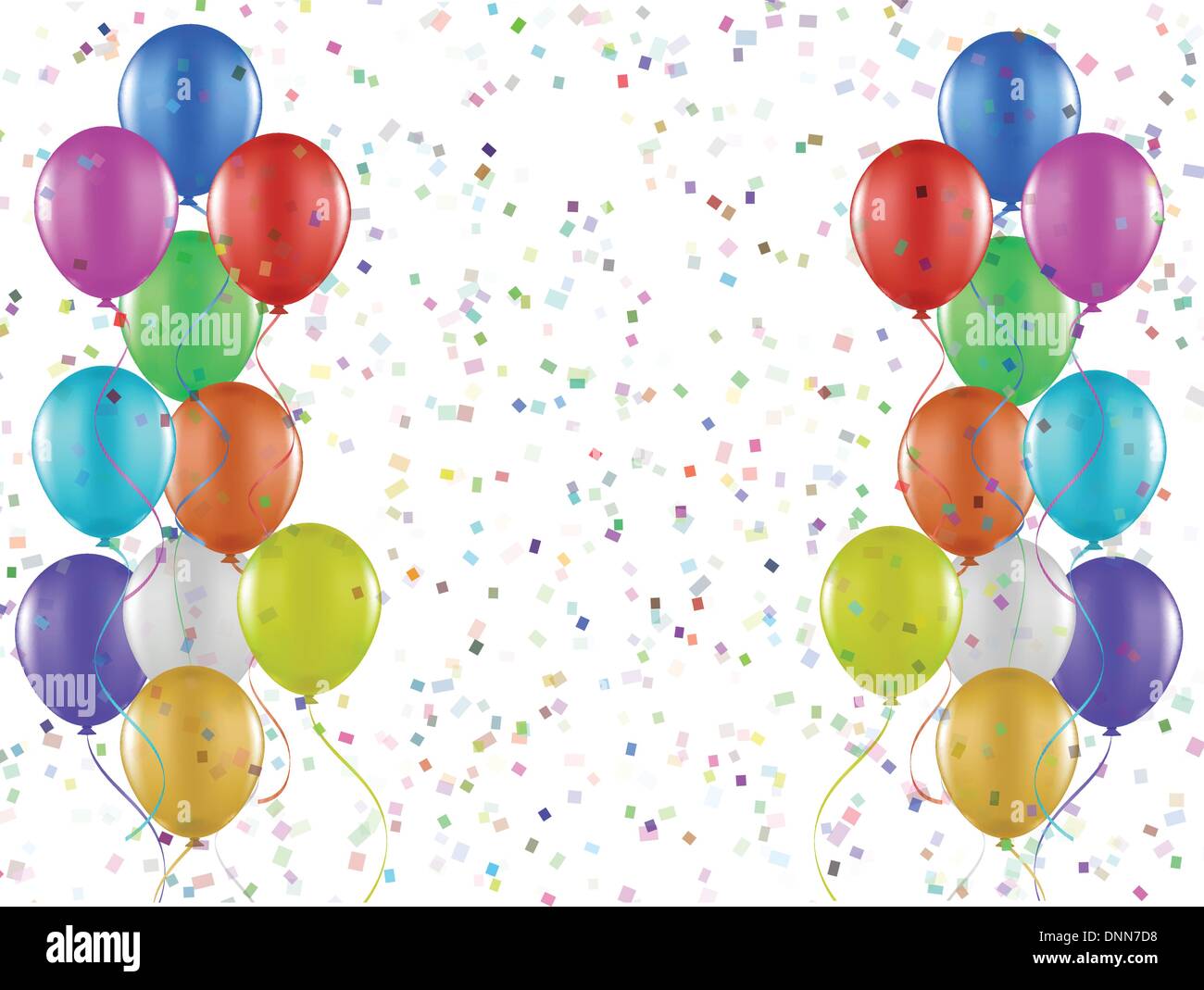 Party background of balloons and confetti Stock Vector Image & Art - Alamy