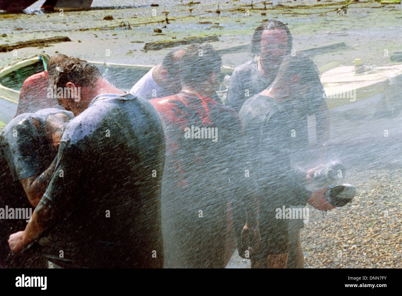 Getting hosed down after traditional hi res stock photography and Getting hosed down after traditional hi res stock photography and