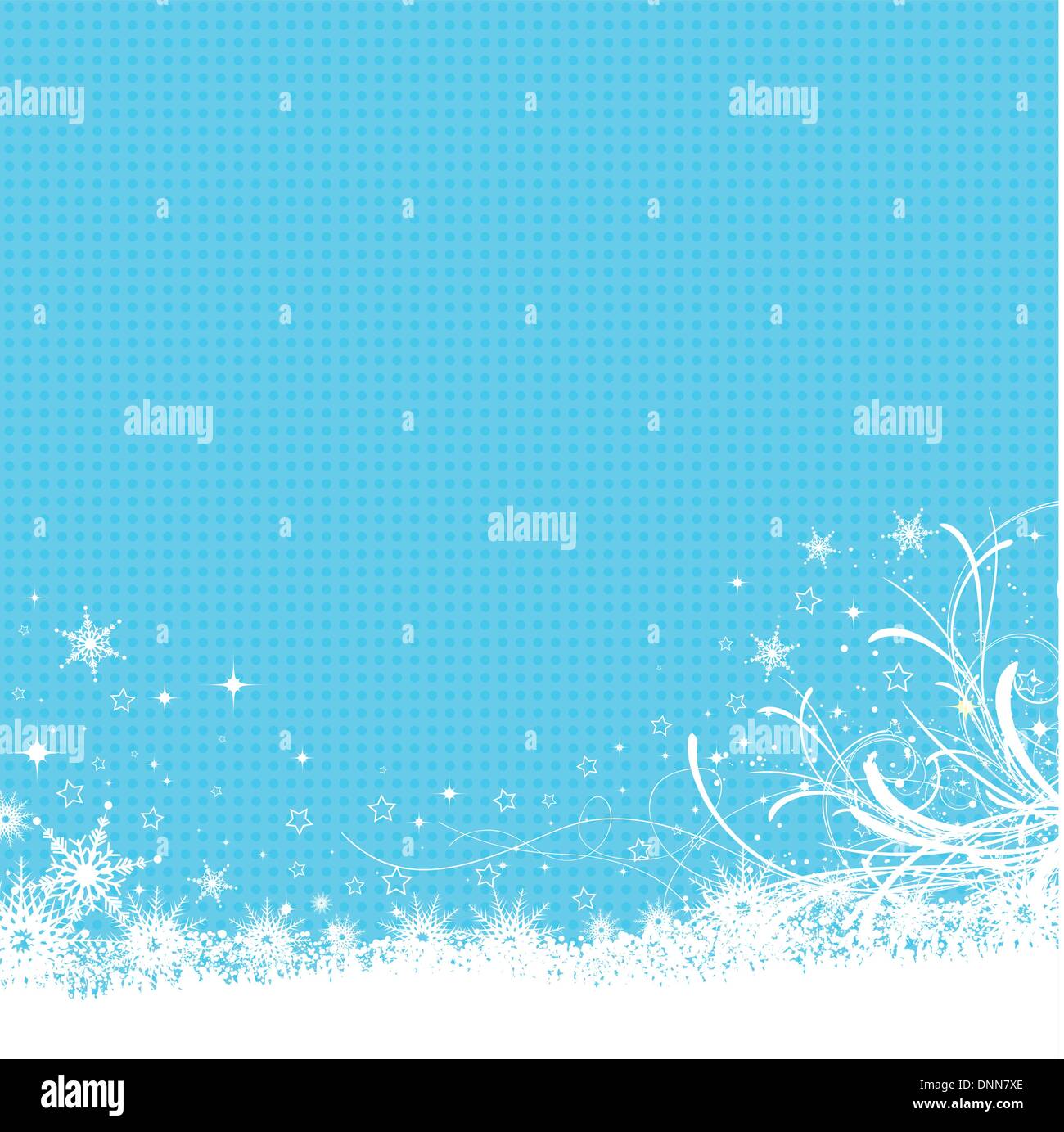 Decorative Christmas background with snowflakes and stars Stock Vector ...