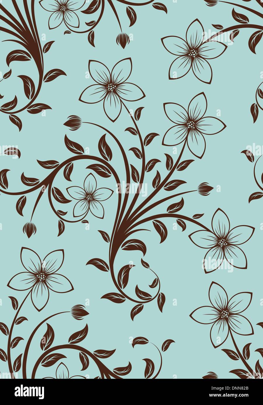 Seamless vector floral pattern. For easy making seamless pattern just ...