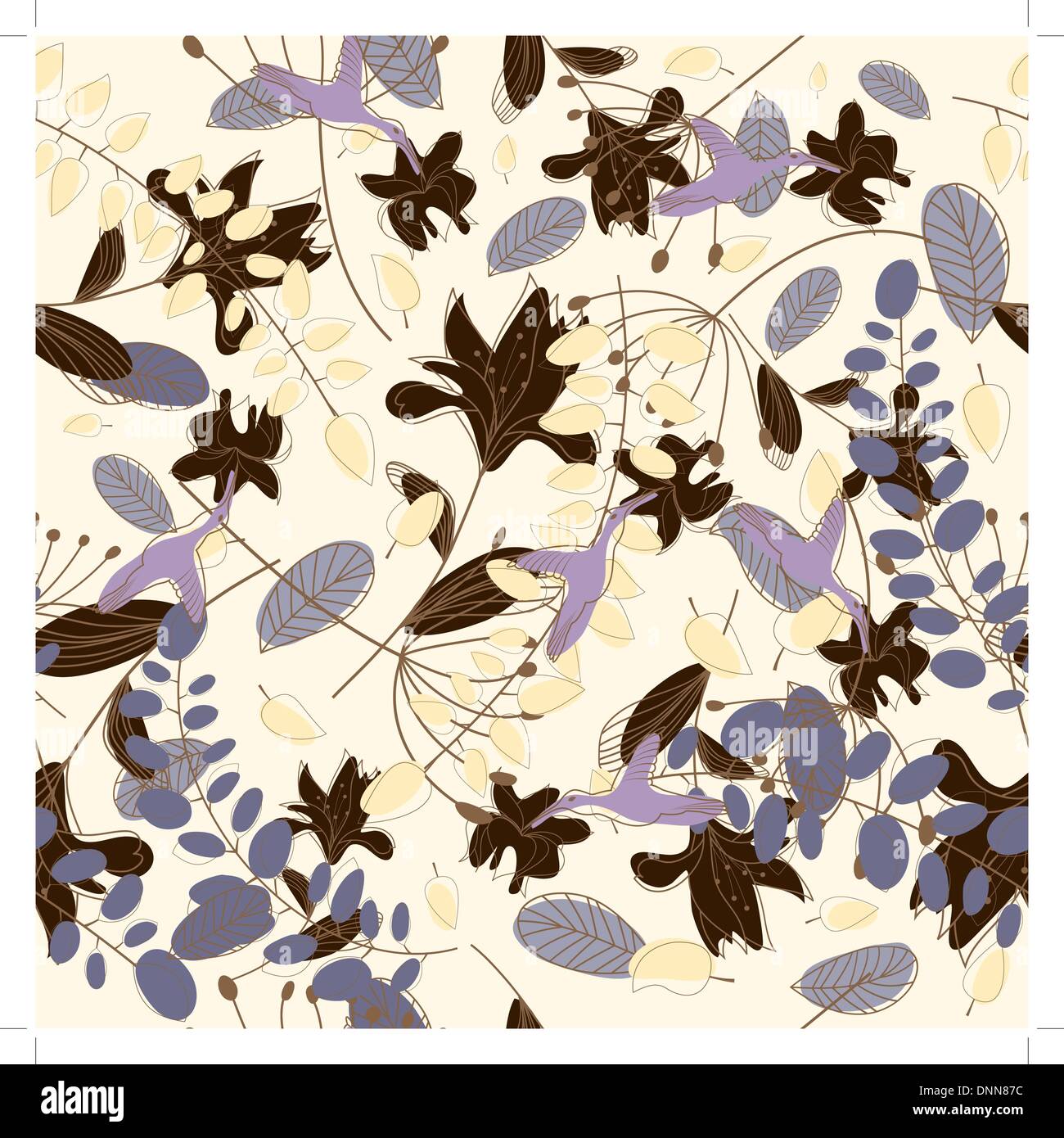 Seamless vector floral pattern. For easy making seamless pattern just ...