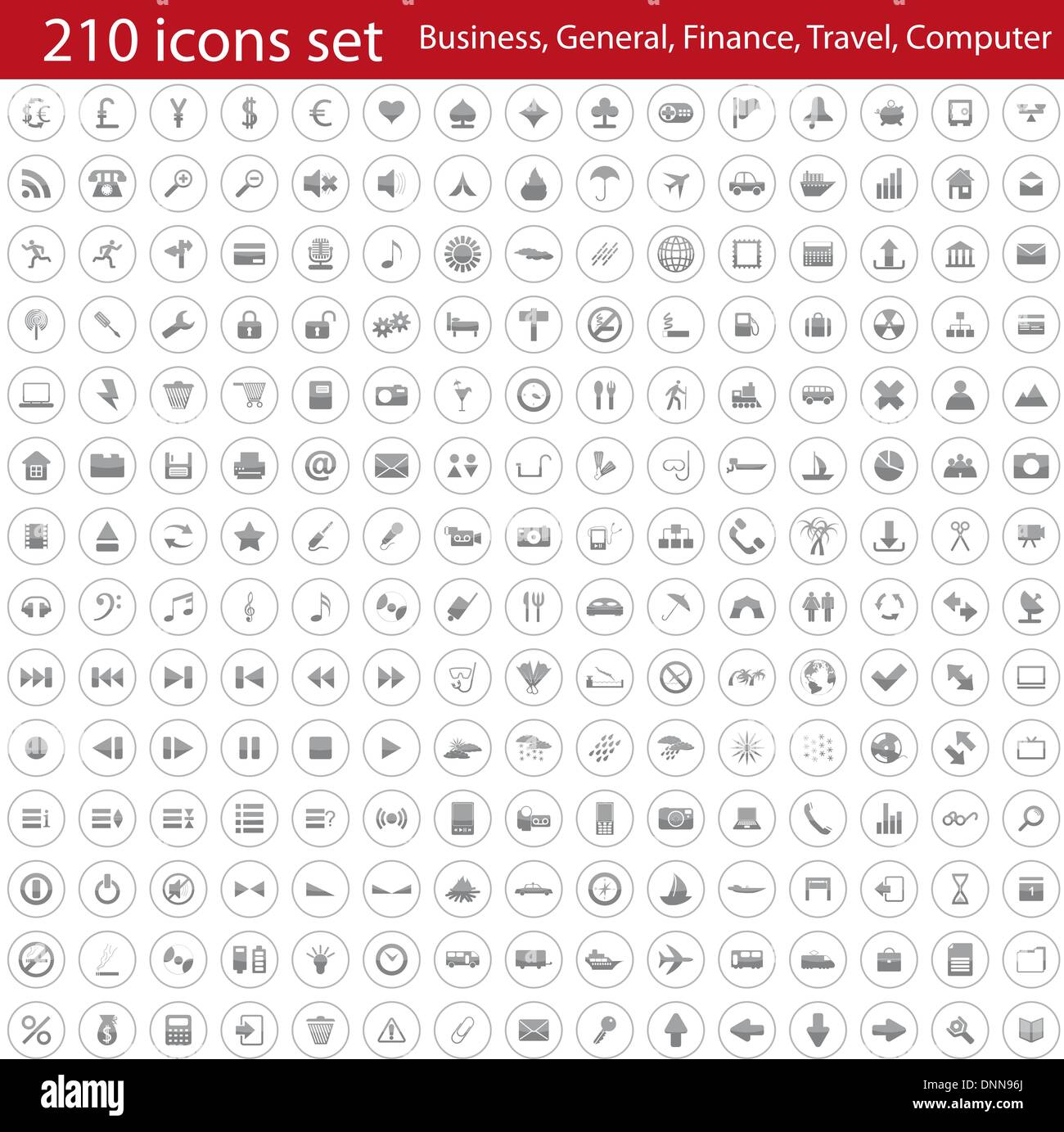 Biggest collection different icons using Stock Vector Images - Alamy
