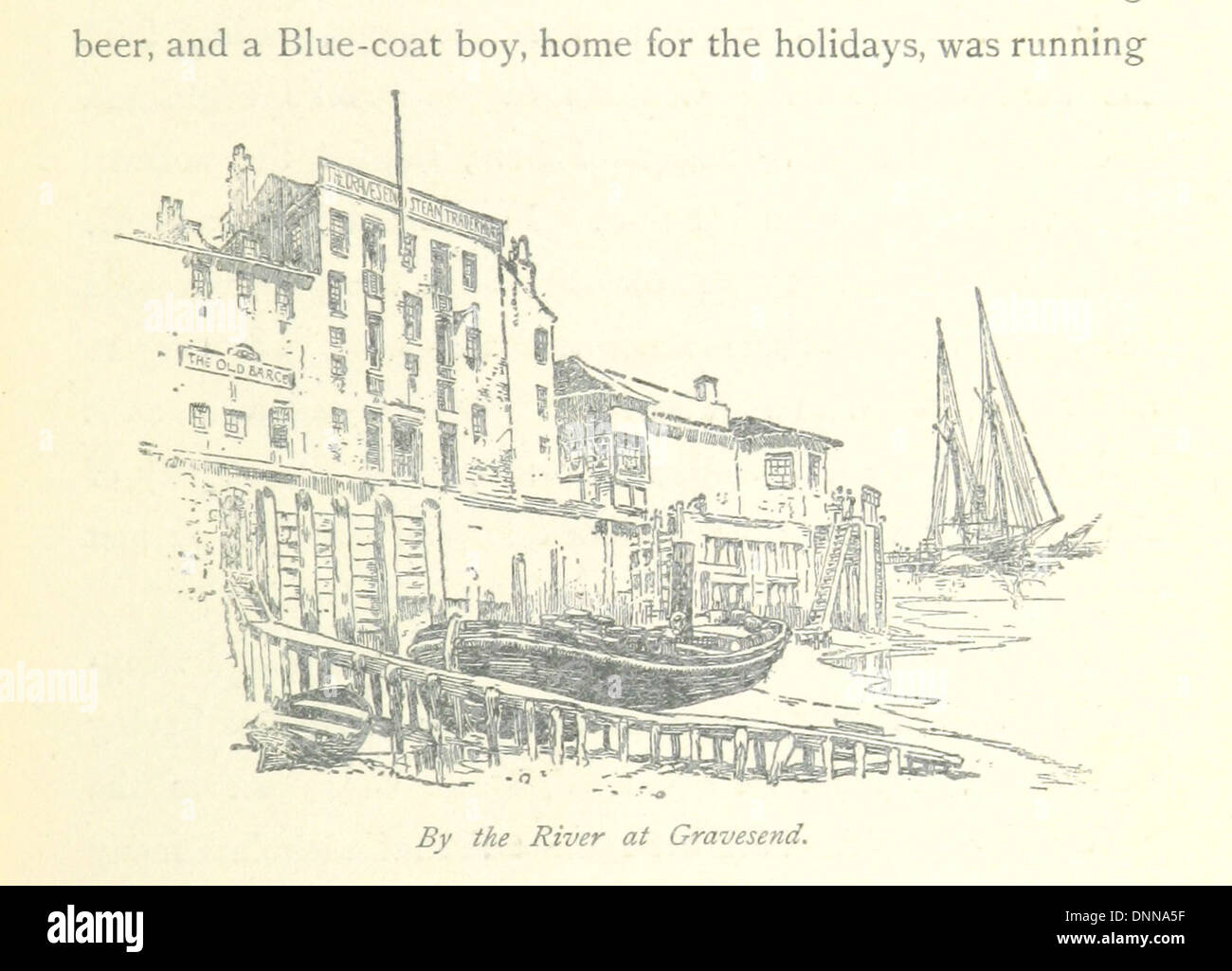 Image taken from page 37 of '[A Canterbury Pilgrimage, ridden, written, and illustrated by J. and E. R. P.]' Stock Photo