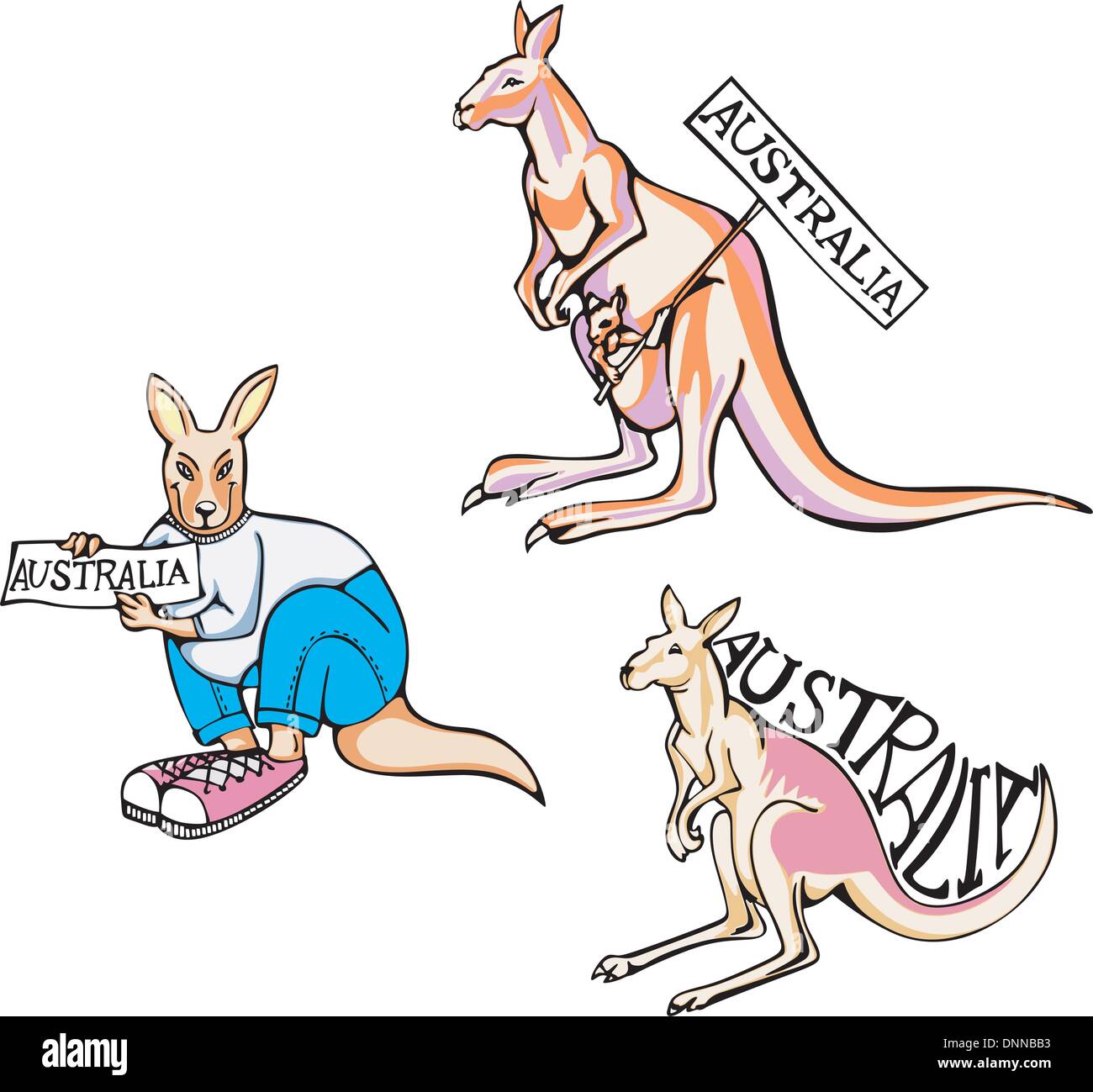 Illustrations kangaroo hi-res stock photography and images - Alamy