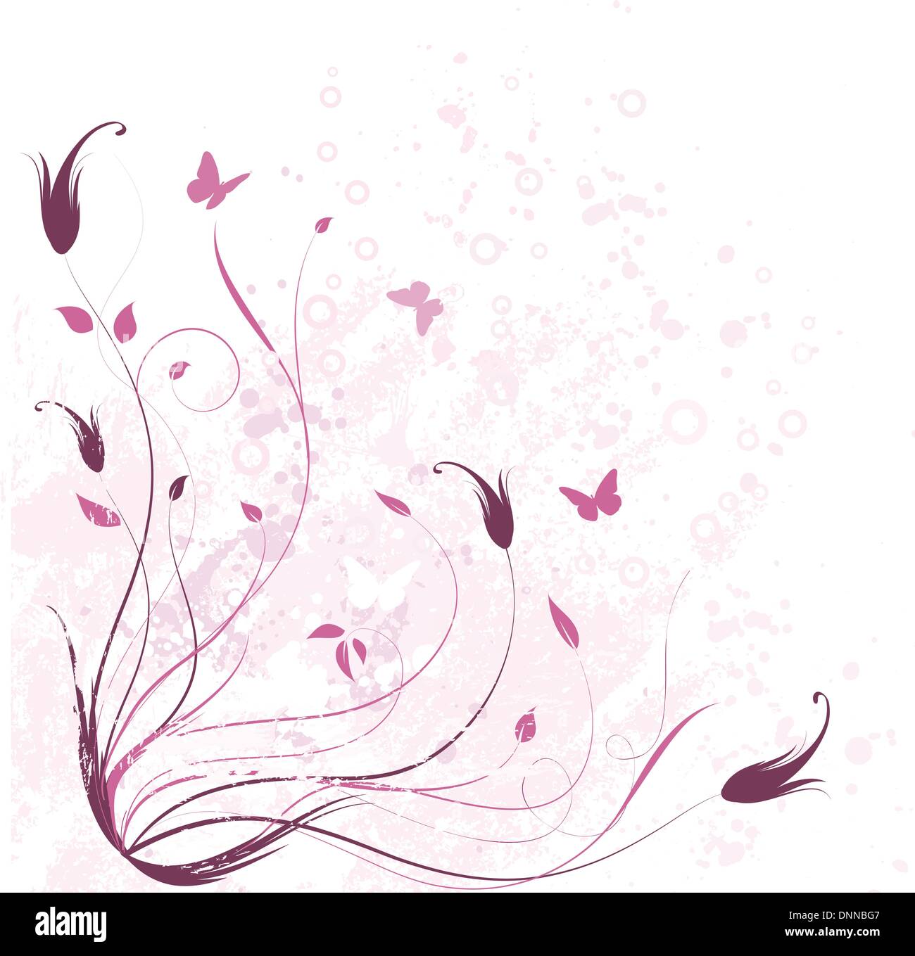 Floral design on grunge background Stock Vector Image & Art - Alamy