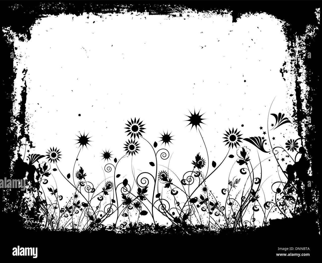 Floral grunge background Stock Vector