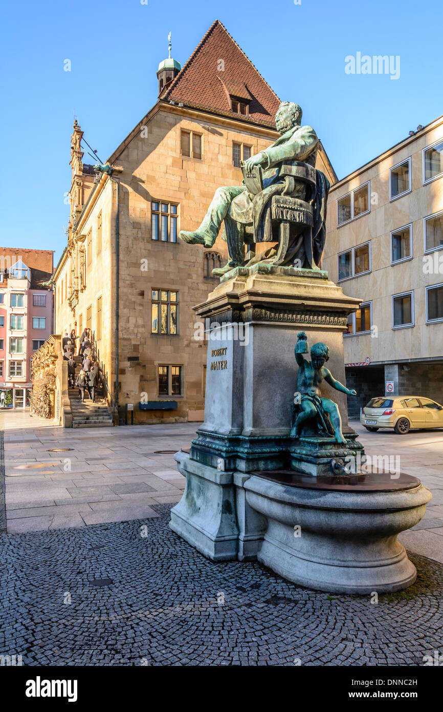 Memorial of Robert Mayer (1814-1878), a German physician and physicist, one of the founders of thermodynamics, Heilbronn Germany Stock Photo