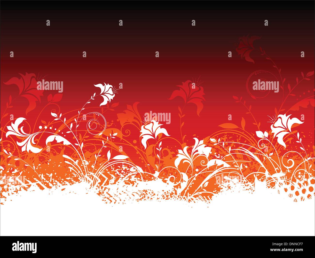 Decorative floral grunge design Stock Vector Image & Art - Alamy