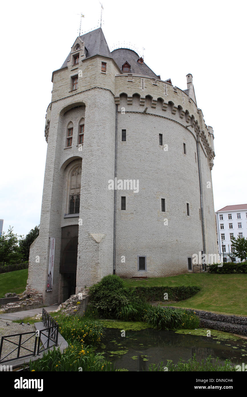 The Porte de Hal (Halle Gate or Hallepoort) in Brussels, Belgium Stock