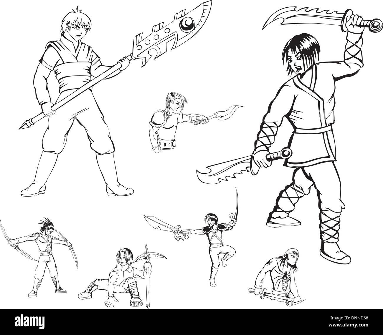 Action Poses 7 - Swords by shinsengumi77 on DeviantArt