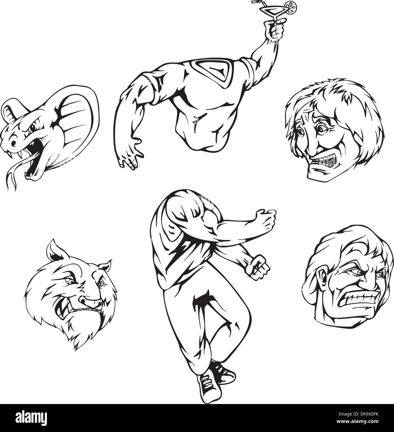 Vectort set of mascot templates Stock Vector Image & Art - Alamy