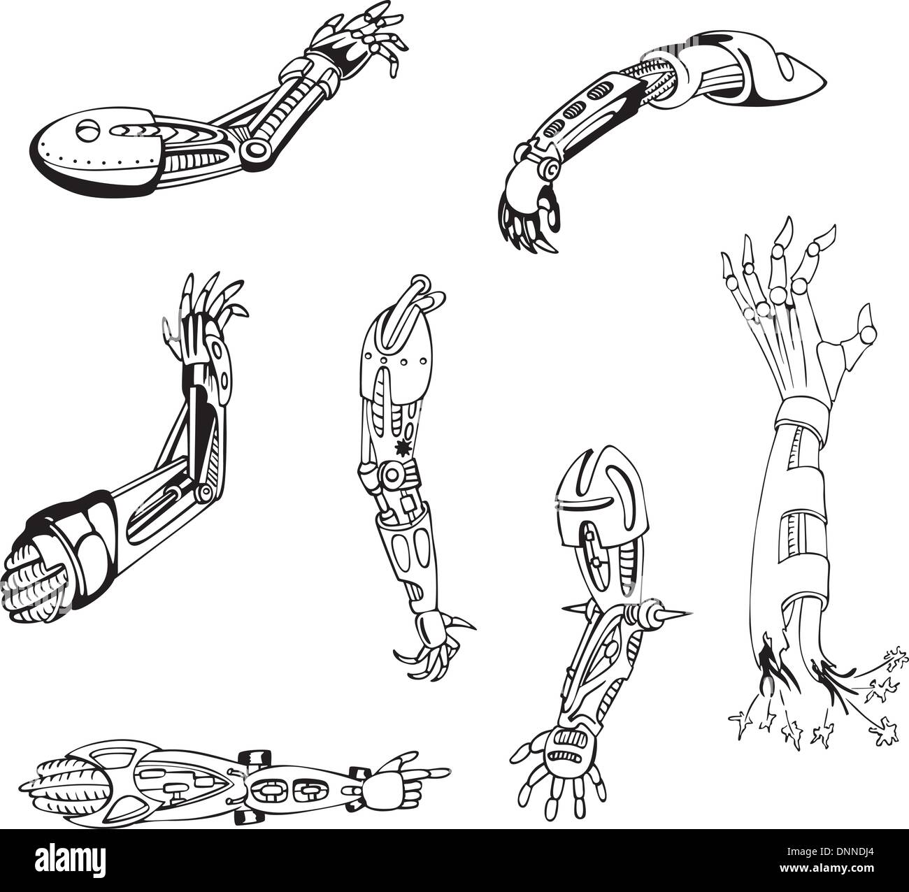 biomechanical arm drawings