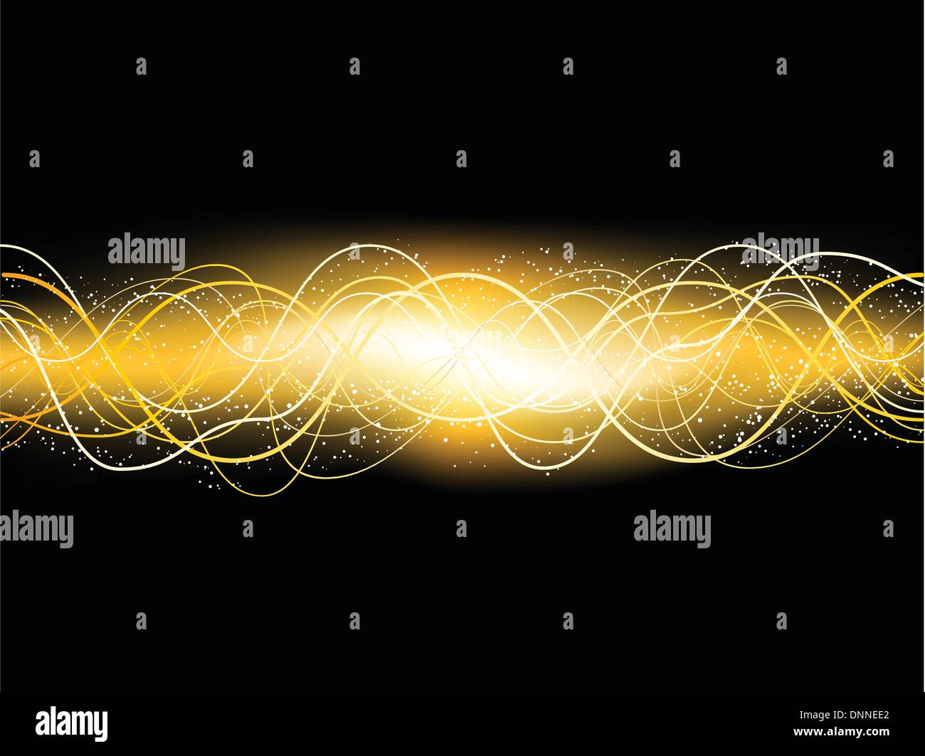 Abstract golden background with flowing lines Stock Vector