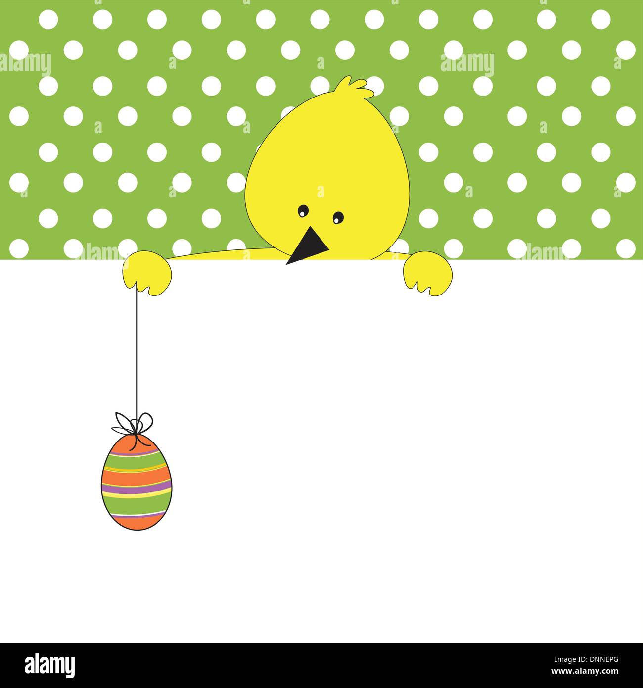 Easter colorful card with chicken Stock Vector