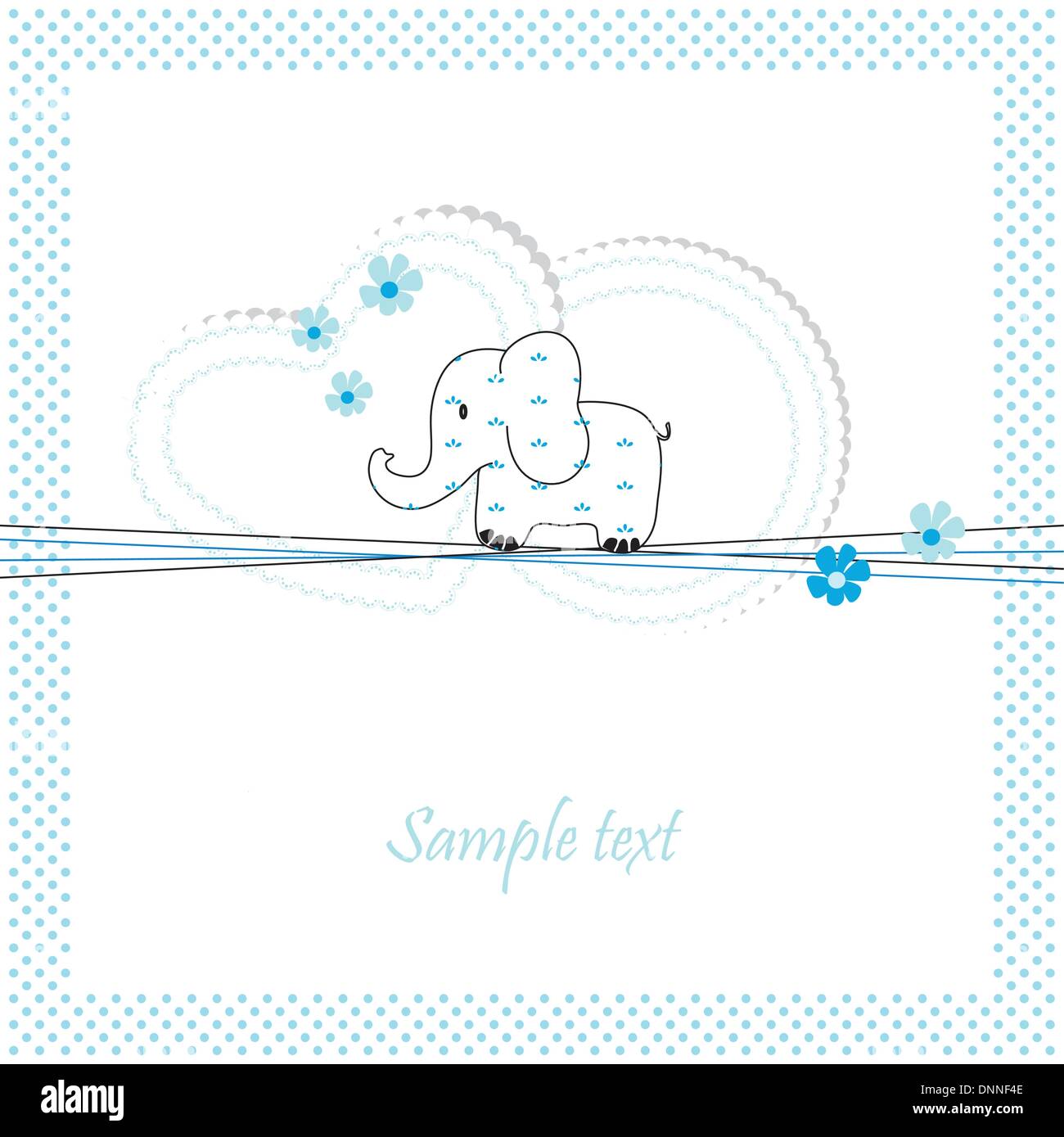 Cute baby card on birthday or shower Stock Vector Image & Art - Alamy