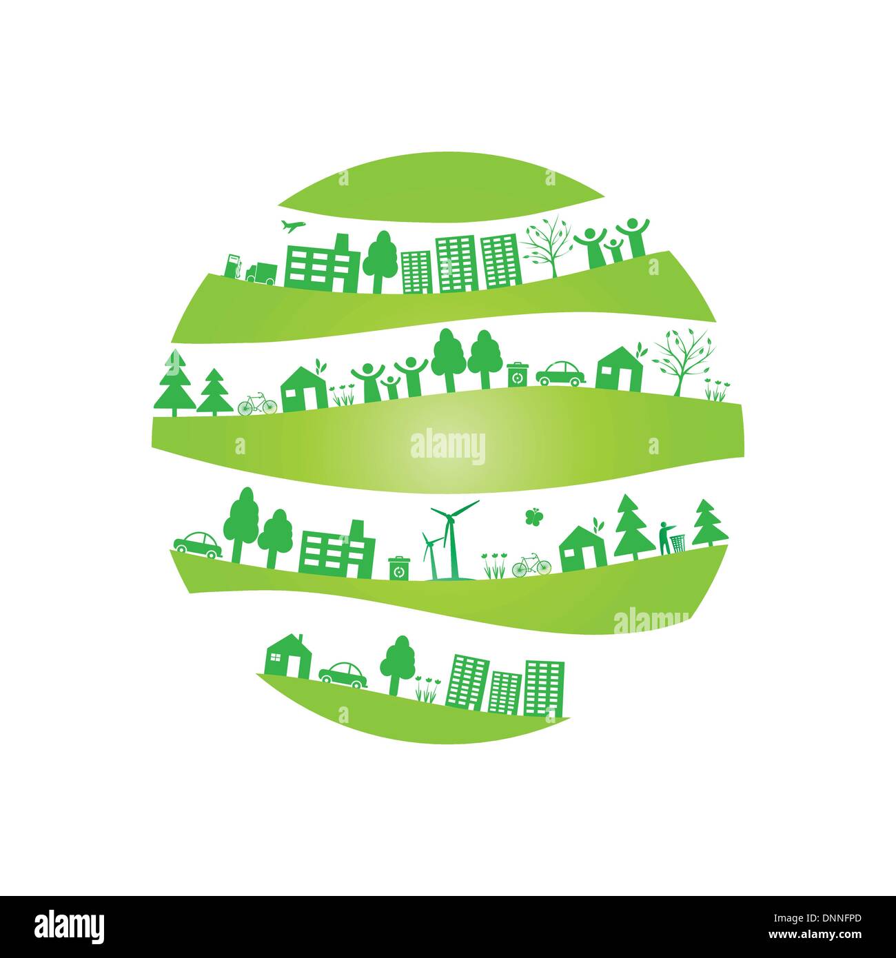Ecology concept you can use on Earth Day Stock Vector