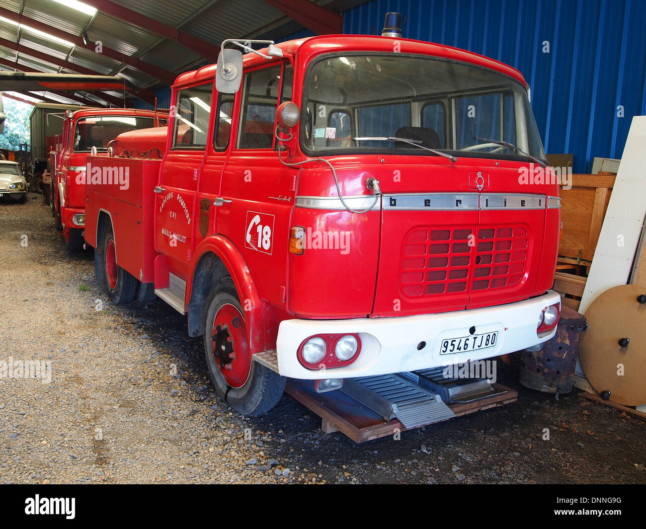 Berliet GAK Fire Engine '9546 TJ 80' Sapeurs Pompiers Mailly Maillet Stock  Photo - Alamy