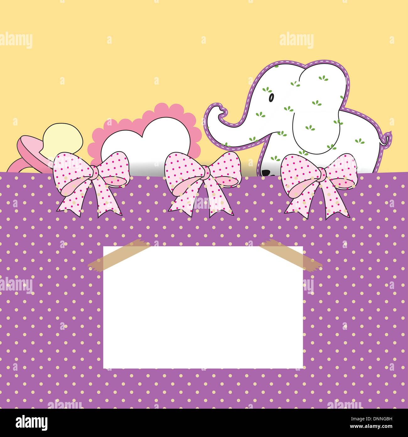Cute baby background or birthday or shower Stock Vector