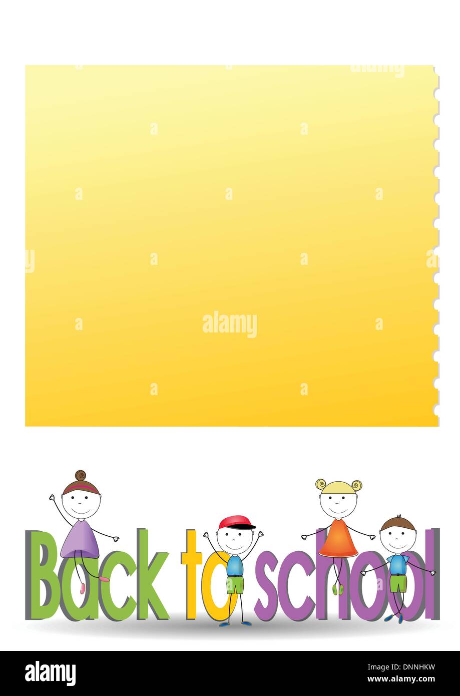Happy and cute kids back to school Stock Vector Image & Art - Alamy