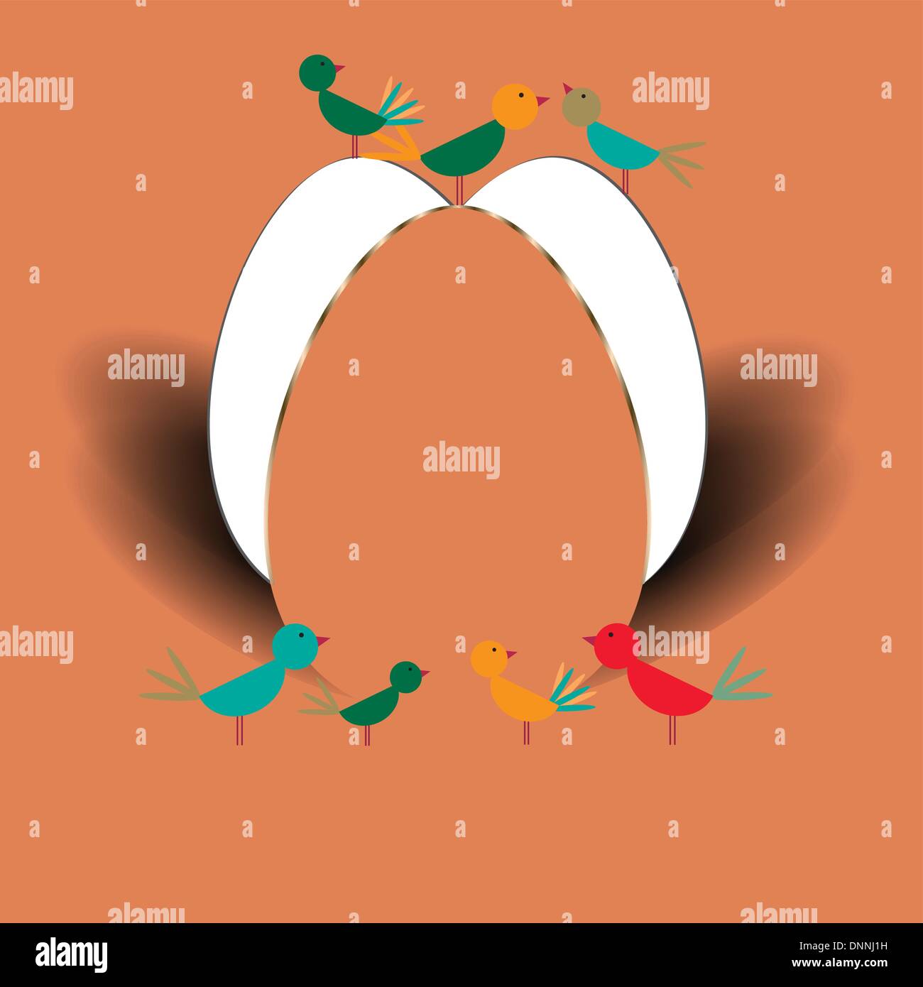 Simple card colorful eggs Stock Vector Images - Alamy