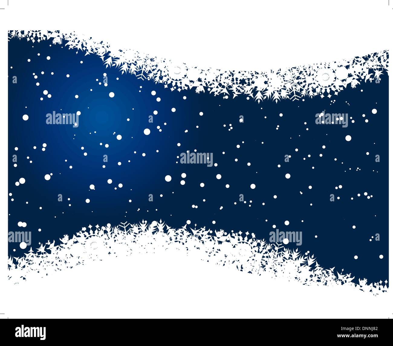 Abstract winter background with snowflakes frame. Vector illustration ...