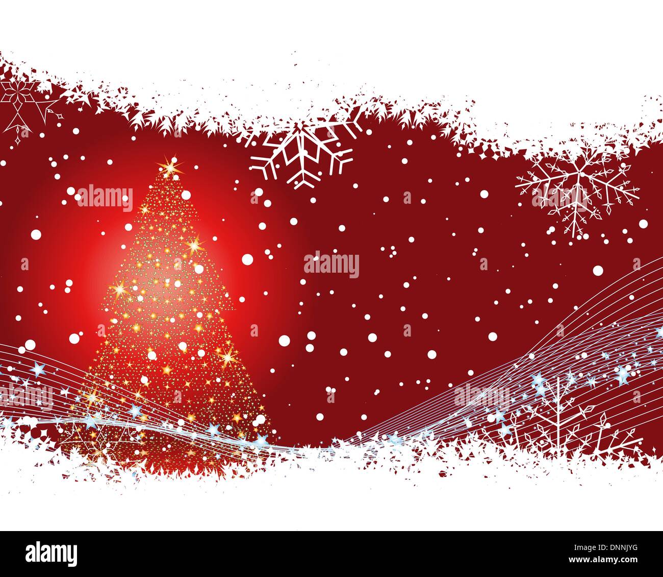 Abstract christmas background with snowflakes frame. Vector ...